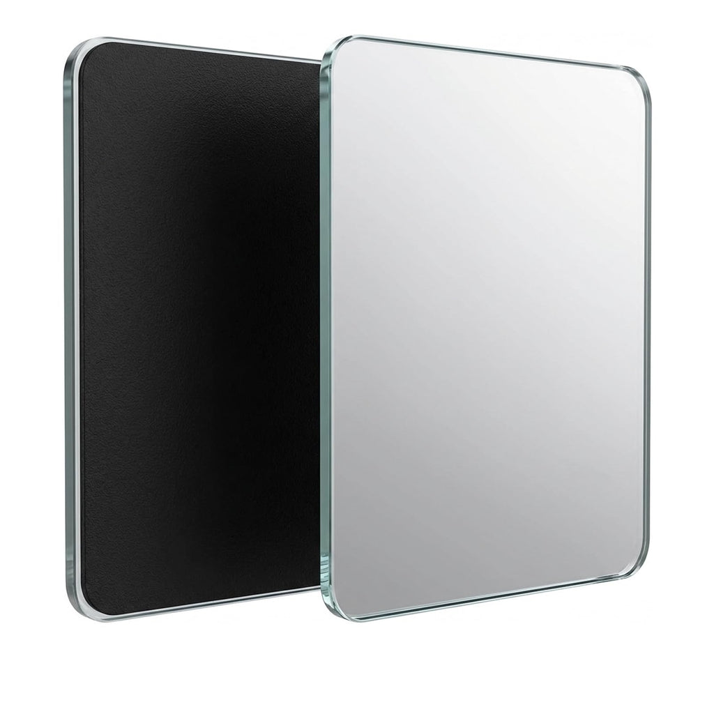 [2 Pack] 4x6 inch Magnetic Locker Mirror, Small Frameless Real Glass Mirror with Magnetic Backing, HD Reflection, Polished Safety Edges for School, Gym, Fridge & Toolbox