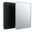 [2 Pack] 4x6 inch Magnetic Locker Mirror, Small Frameless Real Glass Mirror with Magnetic Backing, HD Reflection, Polished Safety Edges for School, Gym, Fridge & Toolbox