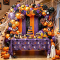 Halloween Birthday Party Decorations Set with Balloon Arch and Web - 149 pcs