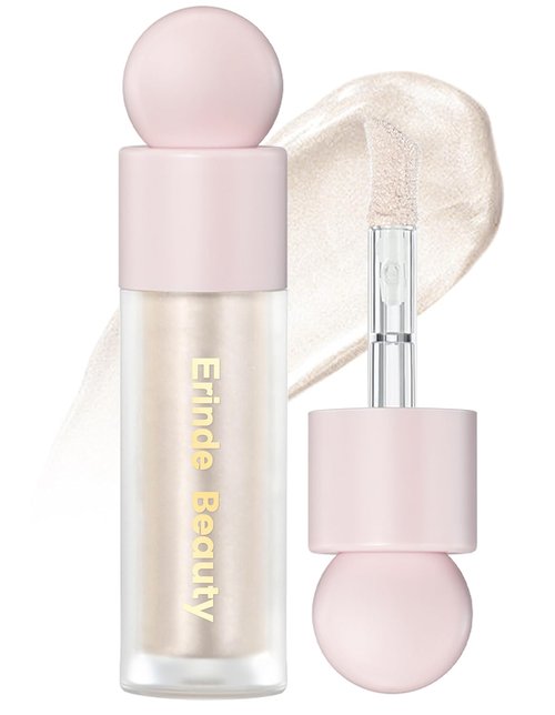 Erinde Liquid Highlighter - Natural Glossy Face Bronzer Stick | Lightweight & Blendable Cream Illuminator, 01# Moonlight