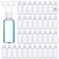 100 Pack 2 oz Plastic Empty Travel Bottles with Flip Cap 60ml Travel Size Containers Portable Leak Proof Clear Plastic Bottles Refillable Dispensing Bottles for Liquid Shampoo Lotion White