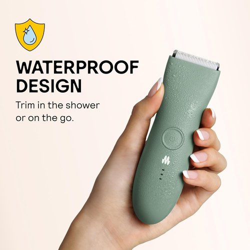 Meridian The Trimmer Original - Waterproof Electric Body Hair Trimmer for Men | Rechargeable & Versatile Sage Color
