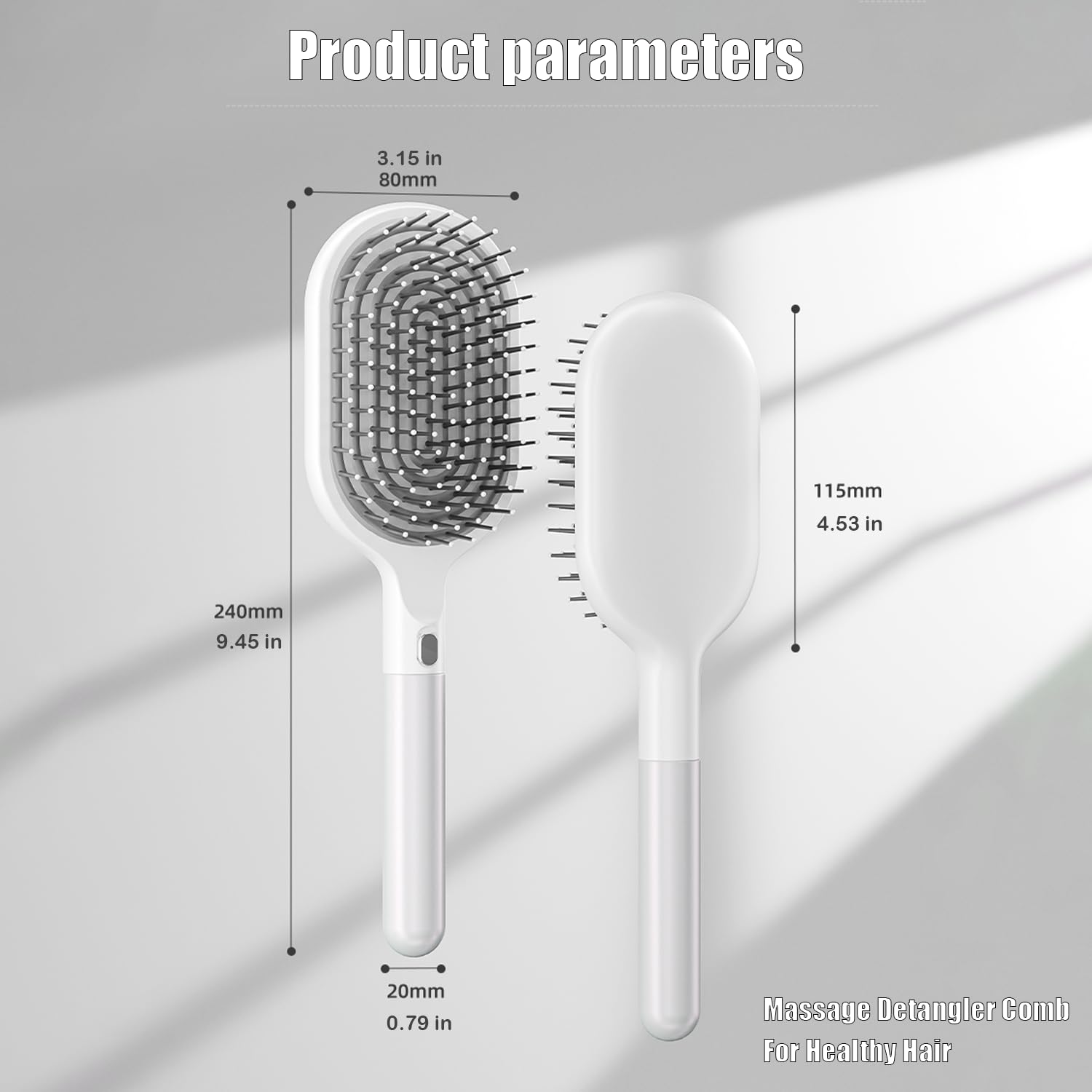 WYNK Soft Bristle Detangling Brush - Fast Drying Ventilated Design for Thick, Curly Hair | Ideal for All Ages