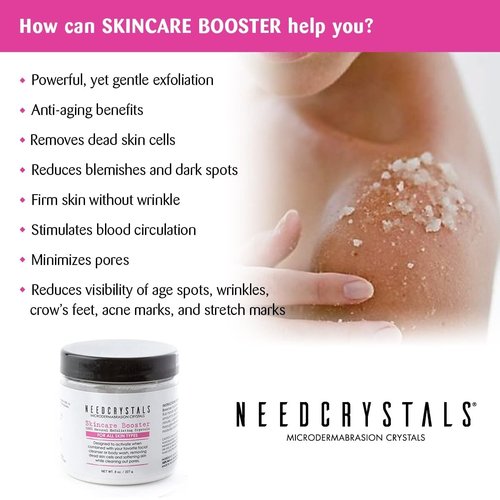 NeedCrystals Microdermabrasion Crystals - Natural Facial Scrub for Dull Skin | Exfoliates & Improves Texture, 4 oz.