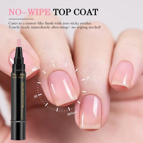 Hgkvnul Gel Nail Polish Pens 3 in 1, 6 Color Pen Gel Nail Polish, Quick Dry, for DIY Nail Art (A Set/6pcs)