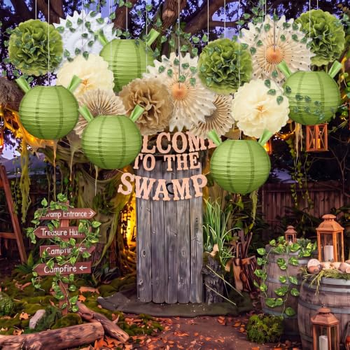 Green Monster Party Decorations Swamp Theme Kit - Reusable DIY Supplies