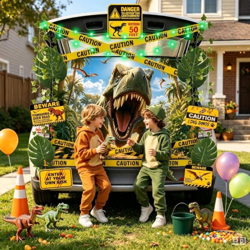 Halloween Dinosaur Car Decoration Kit for SUV Trunk or Treat