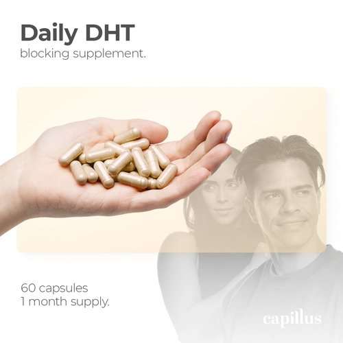 Capillus DHT Blocker For Women Hair Growth DHT Blocker For Men Hair Vitamins For Hair Loss Strengthen & Stimulate For Stronger, Thicker, Fuller, Healthier Hair With Biotin & Keratin 60 Capsules