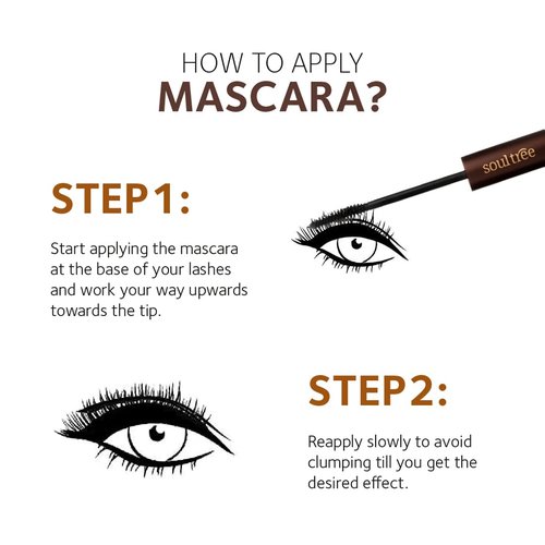 SoulTree Ayurvedic Mascara - Black Colour, 6gm