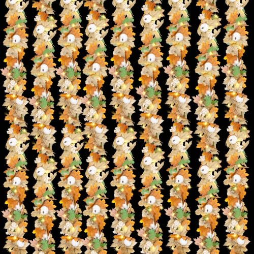 54Ft 9-Pack Fall Leaf Garland with Lights - Battery Operated Autumn Decor
