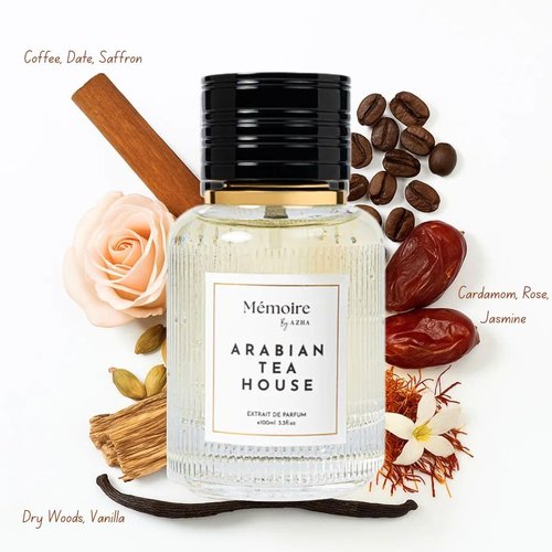 Azha | Memoire Collection Baklava Extrait de Parfum Spray - 100ml (3.4 oz) | Arabian Tea House & Oasis Mist