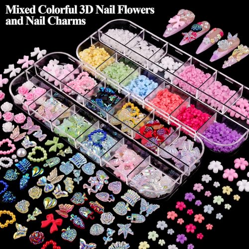 Multicolor Nail Rhinestones and Charms Set - 10,000 Pieces for Nail Art