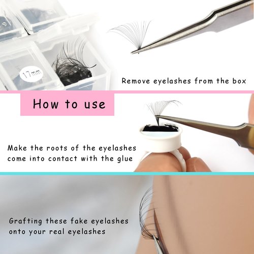 600 Fans 20D Curly Premade Eyelash Extensions 11-18mm Mixed Length Handmade Thin Base Pre-made Fan Clusters D Curly Loose Fan Design for Natural Volume (20D-0.05-D-11-18mm）