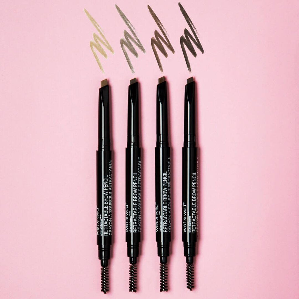 Wet n Wild Ultimate Eyebrow Retractable Definer Pencil - Ash Brown | Dual-Sided Brush & Fine Tip for Perfectly Defined Brows