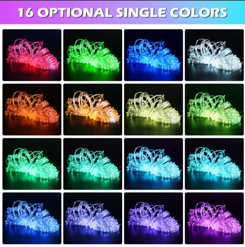 SURLED 99FT Outdoor Rope Lights with 300 LEDs, 16 Color Changing, Waterproof IP68, Remote Control