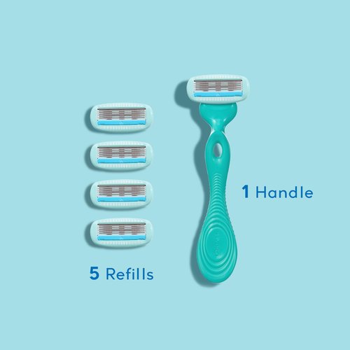 Schick Hydro Silk Ultra Sensitive Razor for Women | Womens Razor for Sensitive Skin, 5 Blade Razors for Women, Womens Razors for Shaving, Includes 1 Handle & 5 Refills