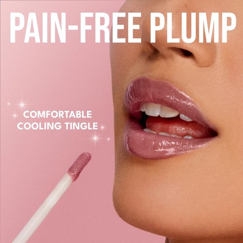 Buxom Full-On Plumping Lip Polish - Tinted Lip Plumper Gloss with Peptides & Vitamin E | AO Clair (Pinky Mauve with Golden Shimmer)