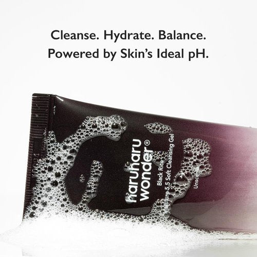 HARUHARU Wonder Black Rice Moisture Cleansing Gel - Gentle Daily Cleanser for Sensitive Skin | 3.4 fl. oz.