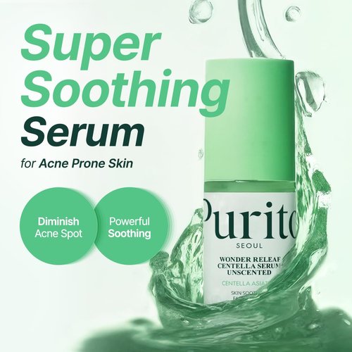 PURITO Centella Unscented Serum - Lightweight Calming Formula for Sensitive Skin | 2 fl. oz / 60ml