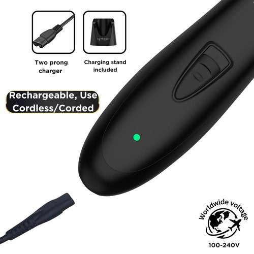 Supreme Trimmer T Shaper - Cordless Quiet Beard & Hair Trimmer for Men | 120 Min Runtime, Zero-Gap Blade | Perfect for Sensitive Skin & Kids | Model ST5206