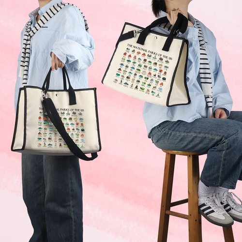 National Parks Tote Bag US National Parks Camper Gift National Parks Hiking Lover Gift (U-S-ParksTB)