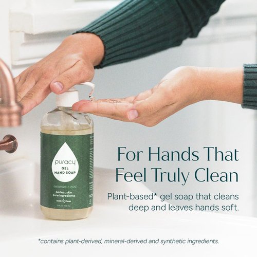 Puracy Organic Hand Soap - Moisturizing Natural Gel for Soft Skin | Cucumber & Mint 2-Pack (12 fl. oz)