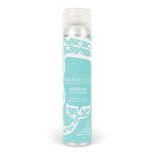 Mermaid Extension Care Seafresh Dry Shampoo with Keratin, Oil-Absorbing Spray, Talc-Free Mist Adds Volume and Texture, Fresh Scent, 6.7 fl oz