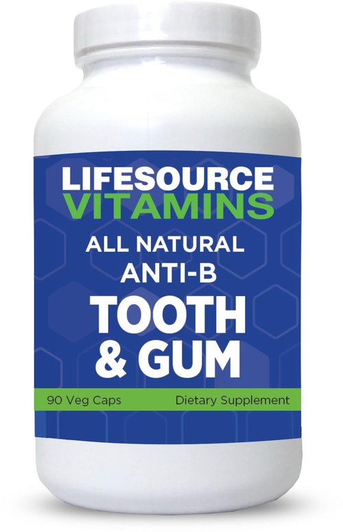 LifeSourceVitamins Tooth & Gum - Anti-B - Support - 90 Caps - Proprietary Formula - LVs, 1 Count (Pack of 1)
