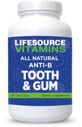 LifeSourceVitamins Tooth & Gum - Anti-B - Support - 90 Caps - Proprietary Formula - LVs, 1 Count (Pack of 1)