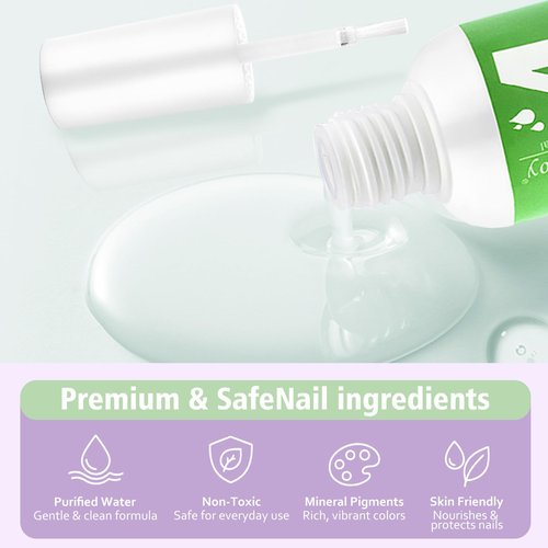 Honey Joy Dip Powder Liquid Set - 4pcs Nail Dip Liquid Set with Activator, Base Coat, Top Coat, and Brush Saver 15ml/0.5Fl.oz for Home DIY Salon Art