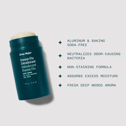 Ursa Major Natural Deodorant - Forest Fix | Aluminum-Free & Non-Staining | 2.6 Ounces