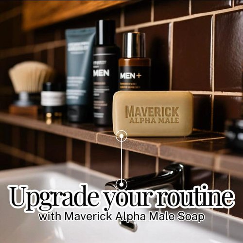 Maverick Beef Tallow Soap for Men - Moisturizing Bar with Tea Tree Oil & Shea Butter | 8oz Long-Lasting Cleanser