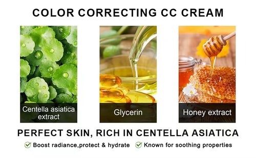 Skiennix Color Correcting CC Cream - Waterproof Foundation with SPF 25 & Moisturizing Formula | 1.5 Oz (Dark)