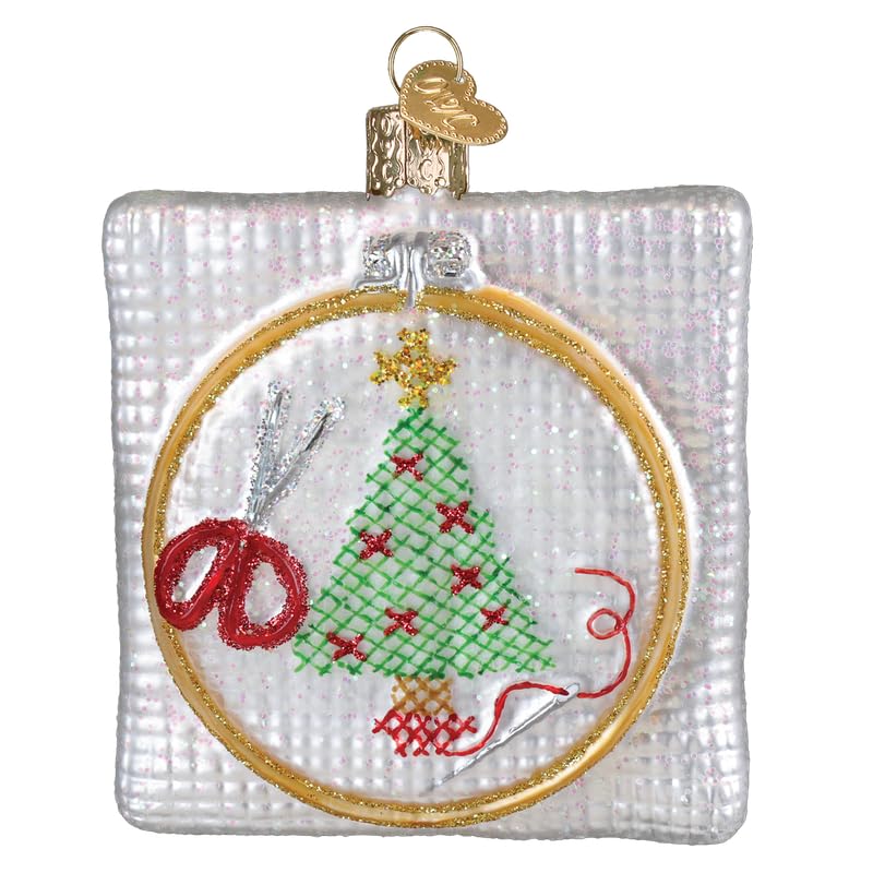 Christmas Cross Stitch Tree Ornament - Handmade Holiday Decor - Variation of THIS listing
