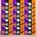 Orange Fringe Backdrop Pack of 3 with Black and Purple Variations for Halloween Parties