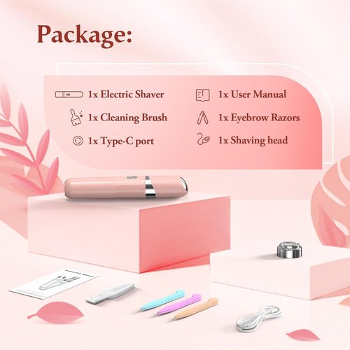 Epilator,2 in 1Epilator for Women Rechargeable,Womens Electric Shaver with LED Light,Rechargeable,Hair Removal for Women Legs/Face/Bikini/Arms,Smooth Epilator Trimmer Travel Kit Set Upgrade