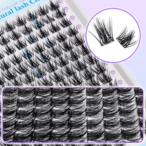 Yt41 10-14mm Spiky Lash Clusters - Volume D Curl for Anime & Halloween