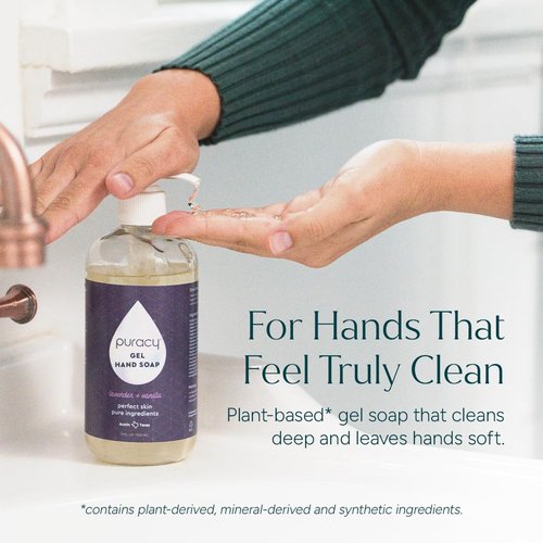 Puracy Organic Hand Soap - Moisturizing Natural Gel for Soft Skin | Lavender & Vanilla 2-Pack (12 fl. oz.)