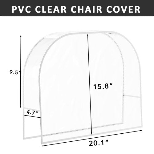 4Pcs Salon Chair Cover, Clear Round Barber Salon Chair Back Covers, Vinyl Chair Covers Protectors for Most Salon Chairs, Prevents Upholstery from Stains, Wear, and Damage to Salon Spa Chairs, White