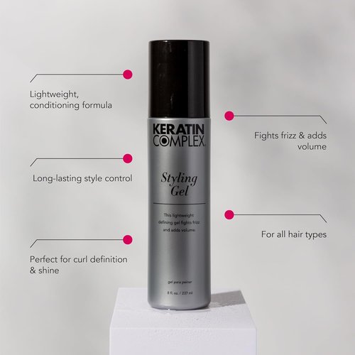 Keratin Complex - Styling Gel for Strong Hold & Shine - 8 Fl Oz