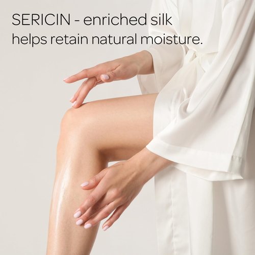 aisen Japan – Japanese Silk Sericin Body Towel, Made in Japan Exfoliating Washcloth for Sensitive Skin, Gentle Cleansing Nylon Bath Towel, Moisturizing Sericin Protein, Soft Body Scrubber