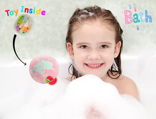 Unicorn Bath Bombs with Surprise Inside Easter Basket Stuffers for Kids Girls, Bath Bombs Surprise Birthday Gifts Unicorn Gifts Easter Gifts for Kids Girls with Jewelry Toys Inside