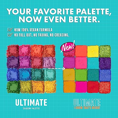 Eyeshadow Palette - I Know That's Bright, Vegan, 16 Shades, 0.02 Ounce