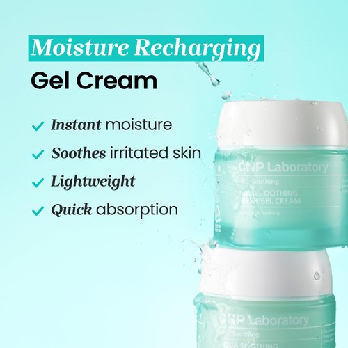 CNP Aqua Soothing Fresh Gel Cream - Moisture Recharging Gel Cream, Instant Cooling Effect, Hyaluronic Acid for Hydration, After Suncare, Korean Skin Care (80ml / 2.7fl oz)