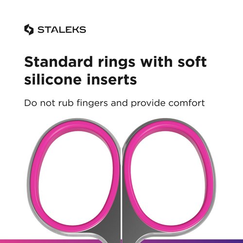 Staleks Professional Cuticle Scissors – Manicure Scissors, Stainless Steel, Extra Fine Curved Blades Smart 40 Type 3 SS-40/3