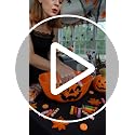 Large Halloween Candy Bowl Pumpkin Dispenser - Orange Plastic Trick-or-Treat Bucket