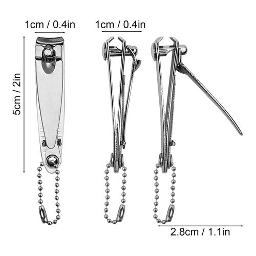 Individually Wrapped Nail Clippers in Bulk Stainless Steel Fingernail Clippers Bulk, Sturdy Thick Toenail Clippers Mini Men Women Nail Tip Cutter Trimmer for Homeless, Travel, Hotel (2 inch 50Count)