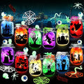 12 Pack Halloween Mason Jar Craft Kit for Kids | DIY Party Favors & Decorations