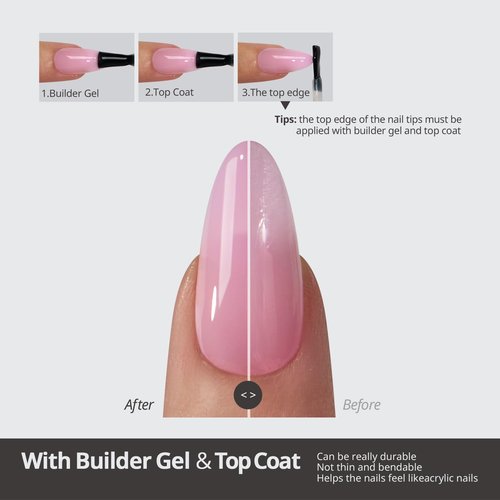 BTArtboxnails XCOATTIPS Bare 5-Shades Nude Press on Nails - Short Square Press on Nails, 4-Week Wear, Easy Apply, Soak Off, Salon Quality Value at Home, 16 Sizes - 160 Fake Nails