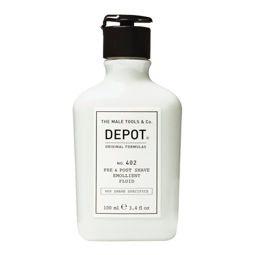 DEPOT No. 402 Pre & Post Shave Emollient |Shaving Lotion for Men Soothes, Softens & Protects | With Olive Oil, Almond Oil, Eucalyptus & Mint | For All Skin & Beard Types | 3.3 fl.oz.
